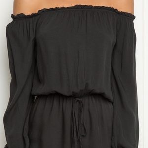 brandy Melville black strapless romper